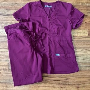 Women's Magenta Grey's Anatomy Scrubs